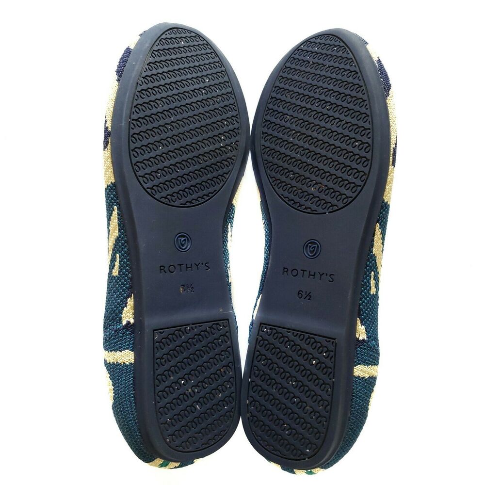 ROTHY'S The Flat eco friendly sustainable shoes Moroccan Blue Size 6.5 Retired - Picture 4 of 8